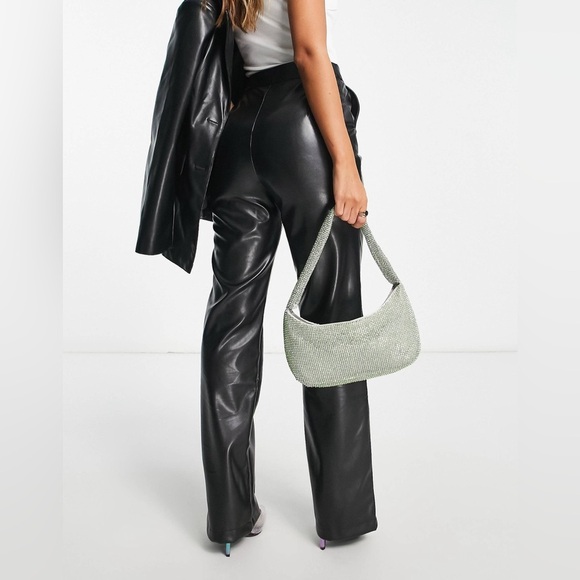 ASOS | Hourglass Faux Leather Straight in Black - Picture 4 of 11